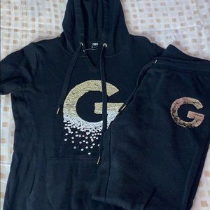 G by Guess black sweatsuit